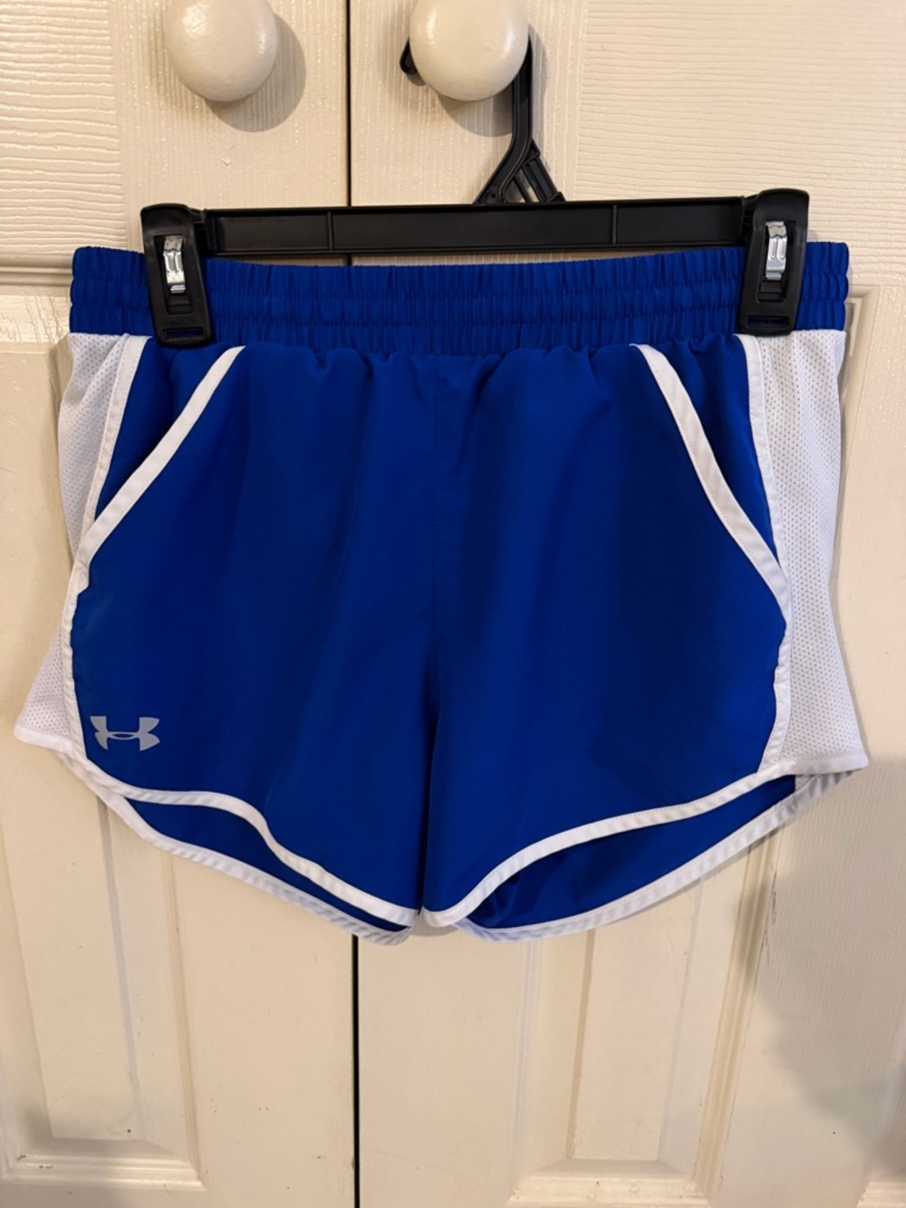 Under Armour Royal Blue Women's Athletic Shorts with White Trim